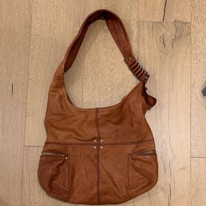 Madewell Cognac Leather Hobo Bag